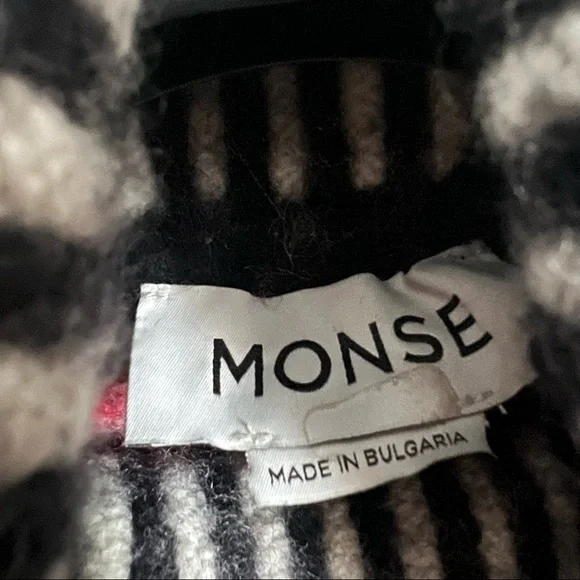 Monse red fairisle wool sweater